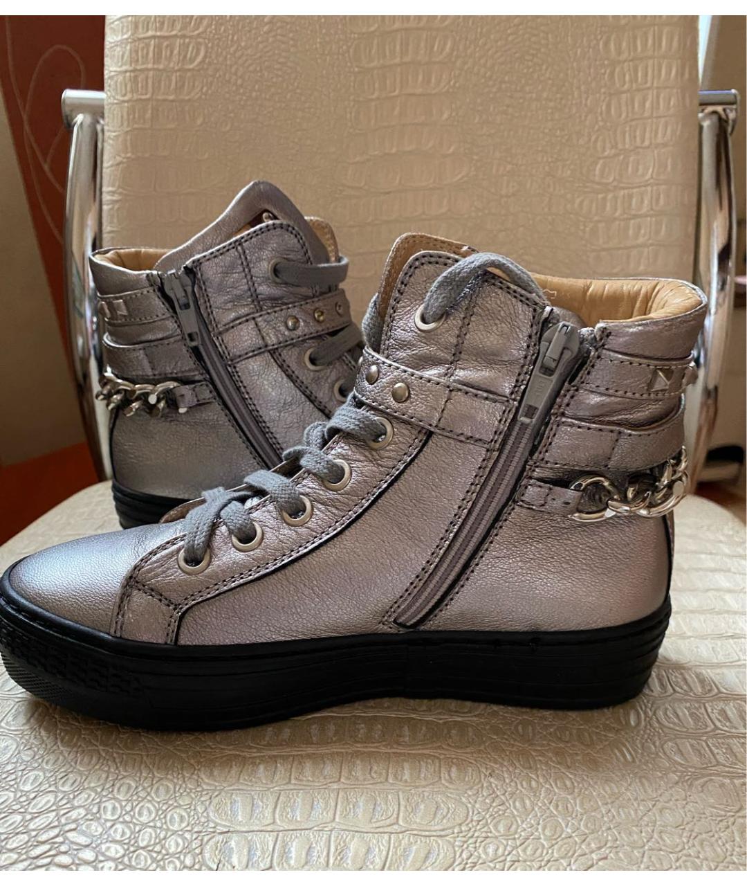 FLORENS Серебряные кожаные ботинки, фото 7