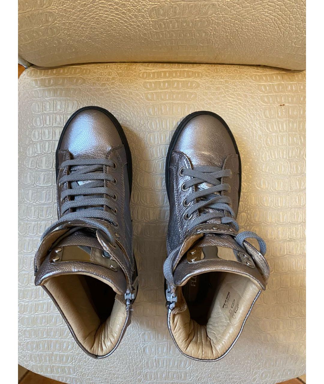 FLORENS Серебряные кожаные ботинки, фото 3