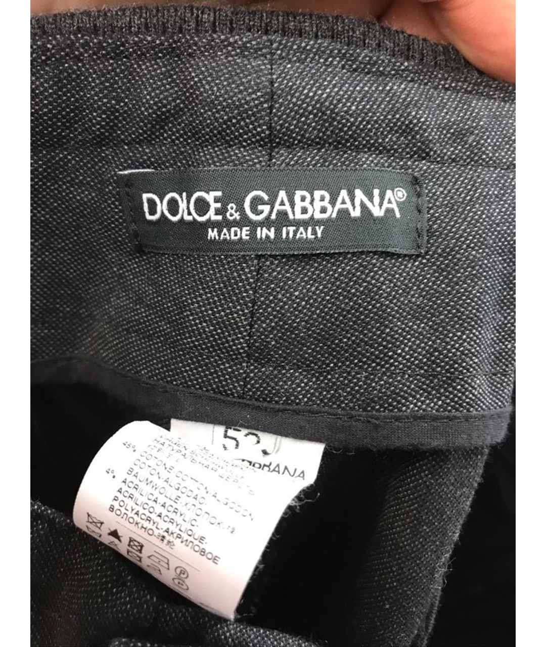 DOLCE&GABBANA Черные брюки чинос, фото 3