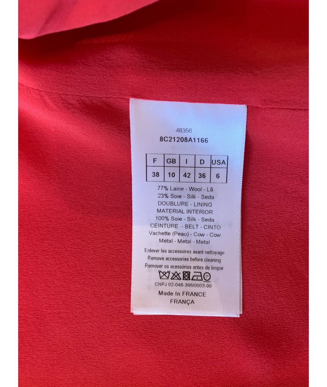 CHRISTIAN DIOR PRE-OWNED Красный шерстяной жакет/пиджак, фото 5