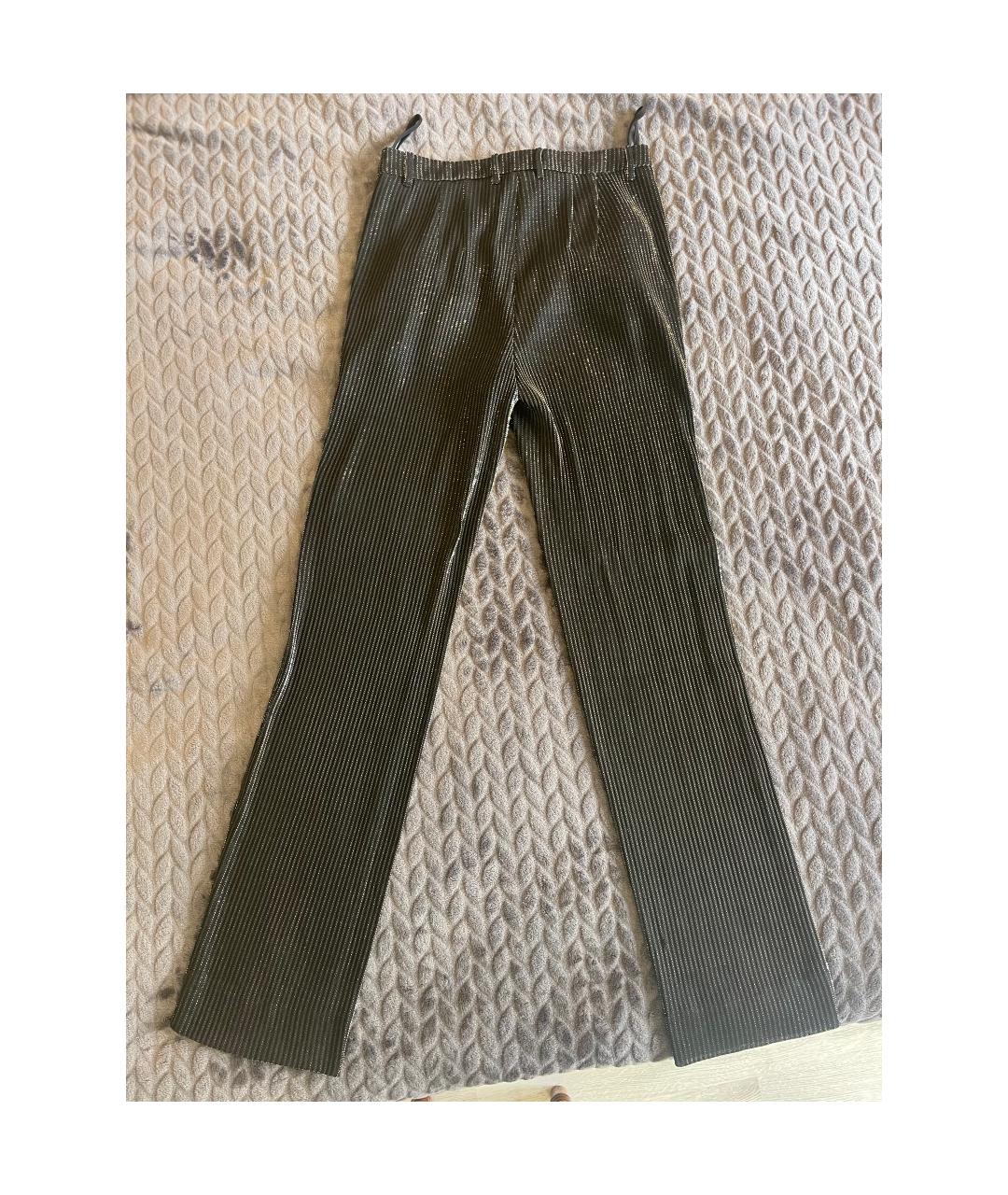 EMPORIO ARMANI Черные вискозные прямые брюки, фото 9