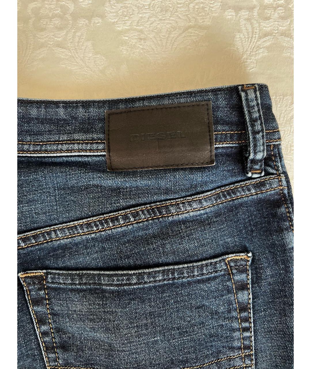 DIESEL Синие хлопко-эластановые джинсы скинни, фото 5