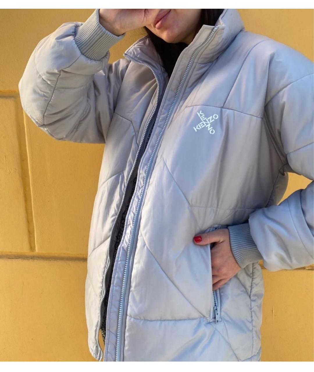 KENZO Голубая полиэстеровая куртка, фото 8