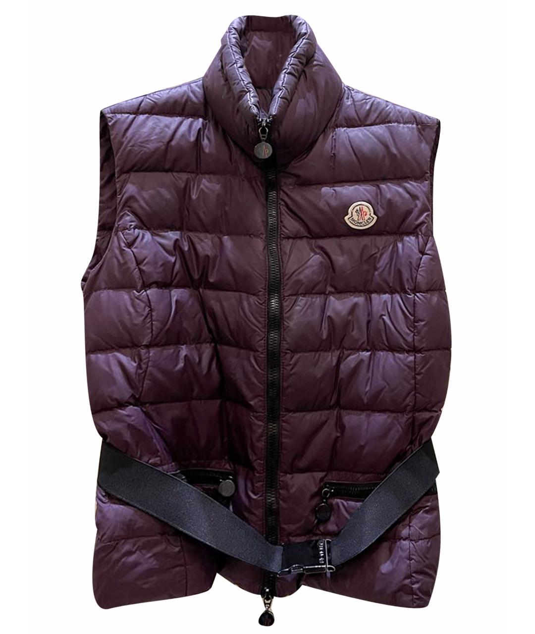 MONCLER Фиолетовый полиэстеровый жилет, фото 1