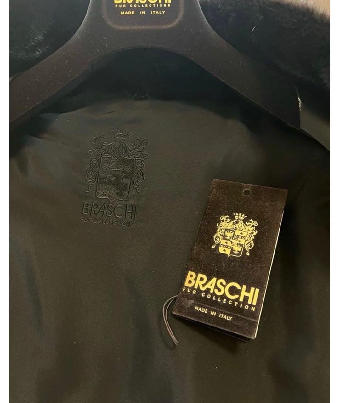 BRASCHI Черная меховая шуба, фото 4