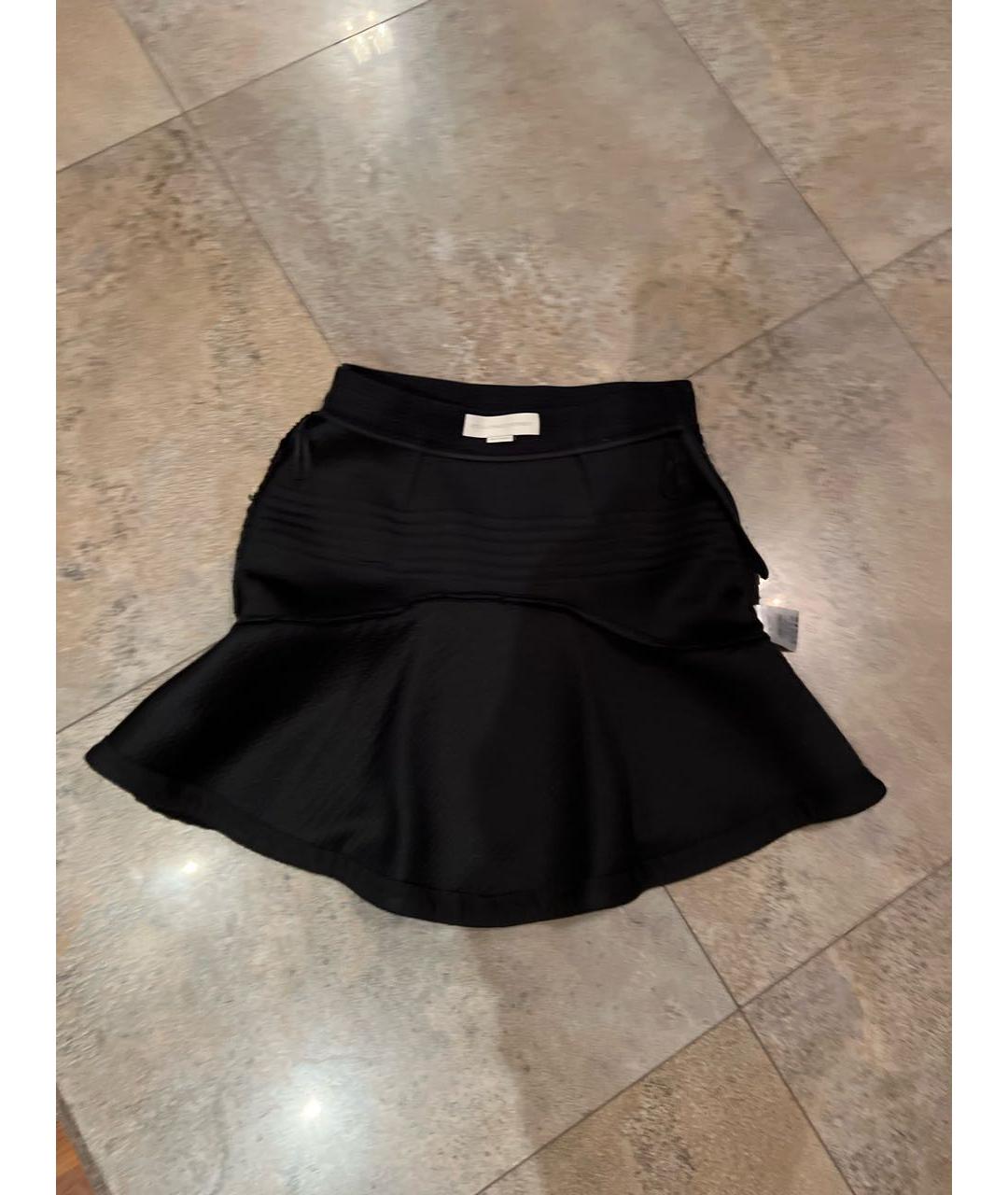 STELLA MCCARTNEY Черная хлопковая юбка мини, фото 3