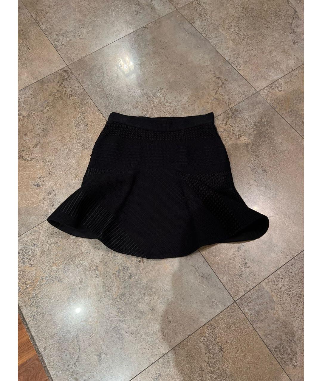 STELLA MCCARTNEY Черная хлопковая юбка мини, фото 2