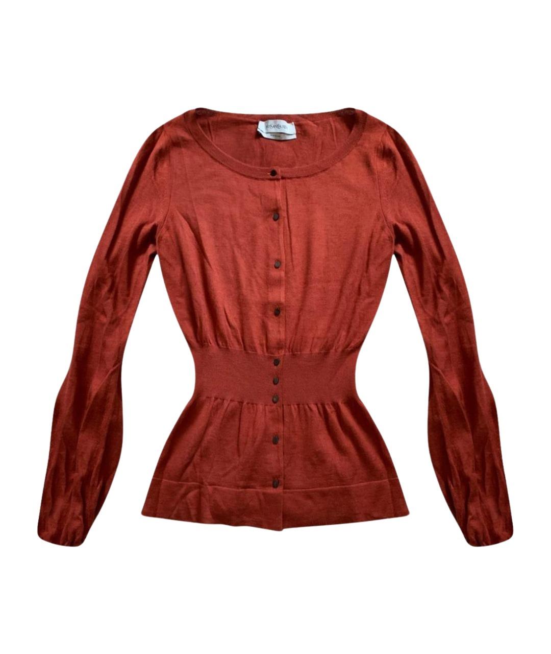 SAINT LAURENT Оранжевая шерстяная блузы, фото 1