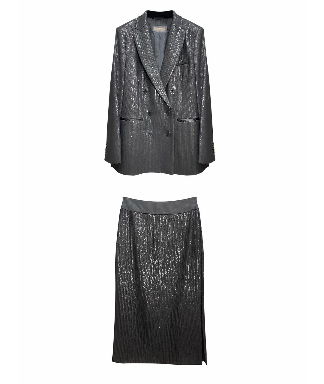 PESERICO Черный полиэстеровый костюм с юбками, фото 1