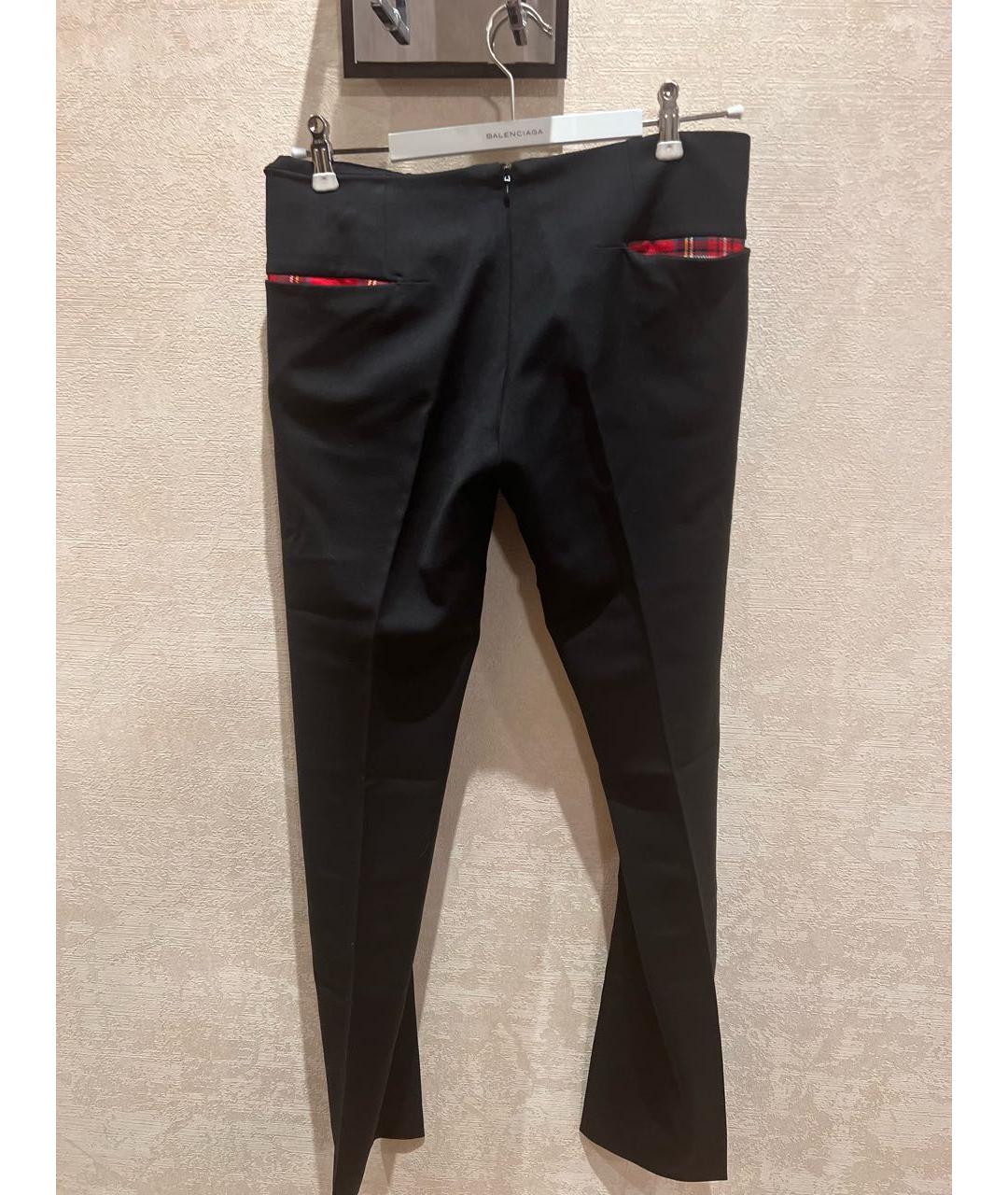 DSQUARED2 Черные шерстяные брюки узкие, фото 2