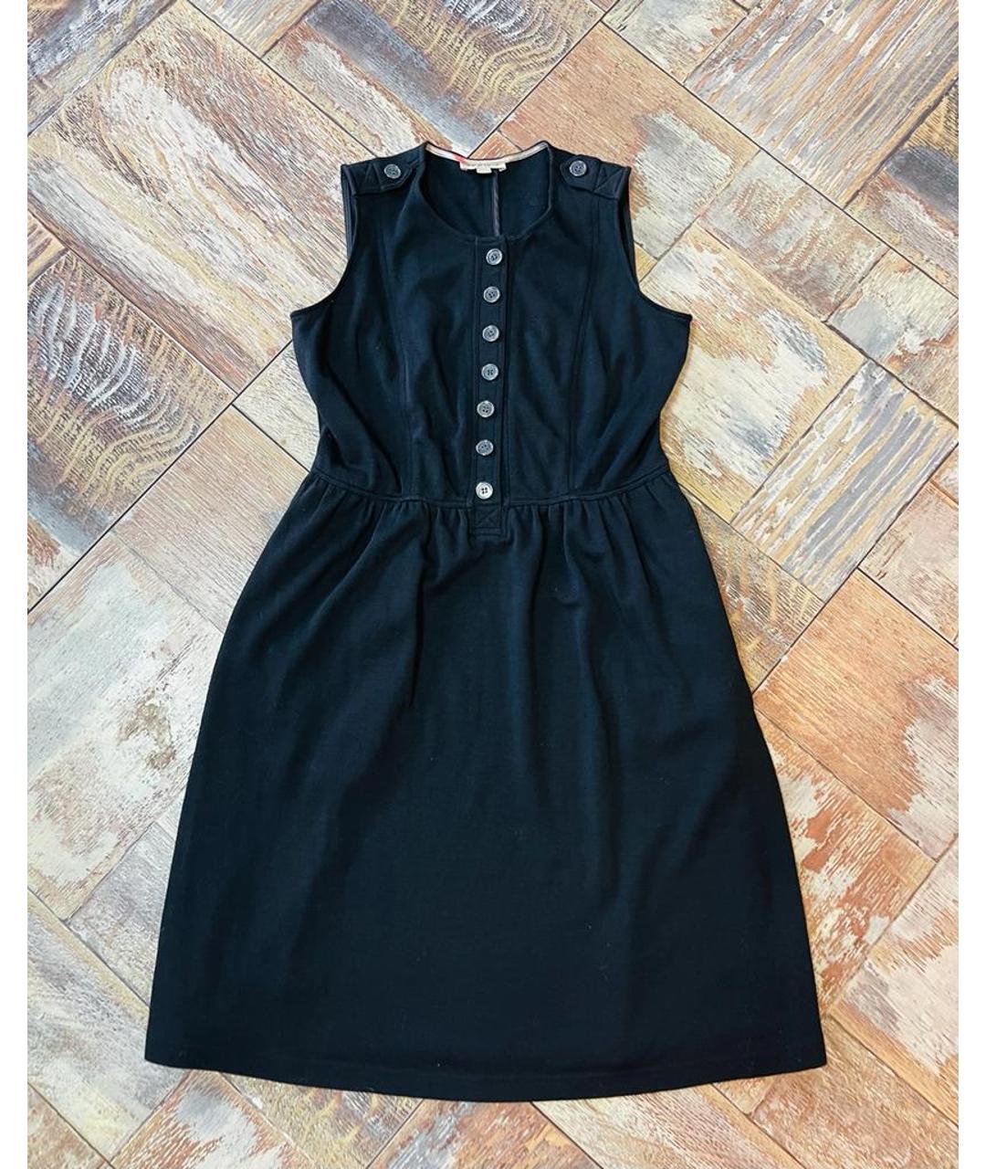 BURBERRY Черное кашемировое повседневное платье, фото 5