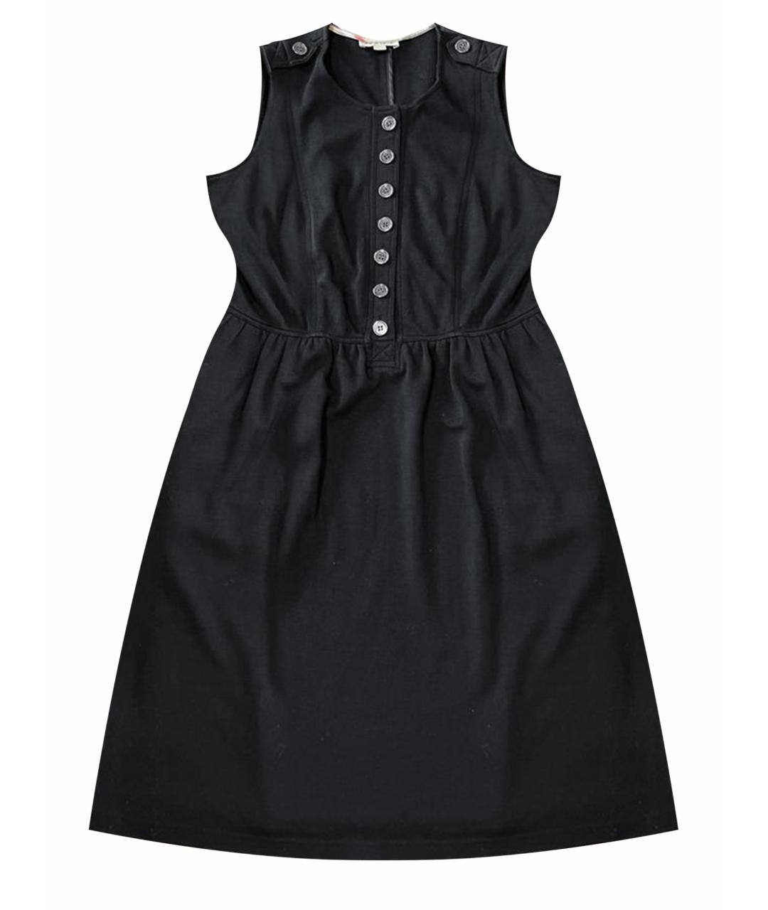 BURBERRY Черное кашемировое повседневное платье, фото 6