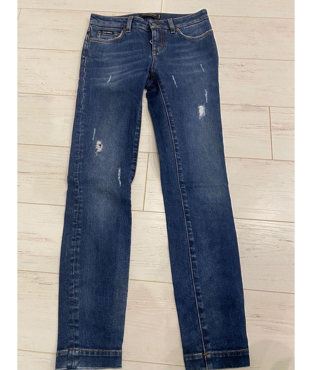 DOLCE&GABBANA Синие прямые джинсы, фото 6