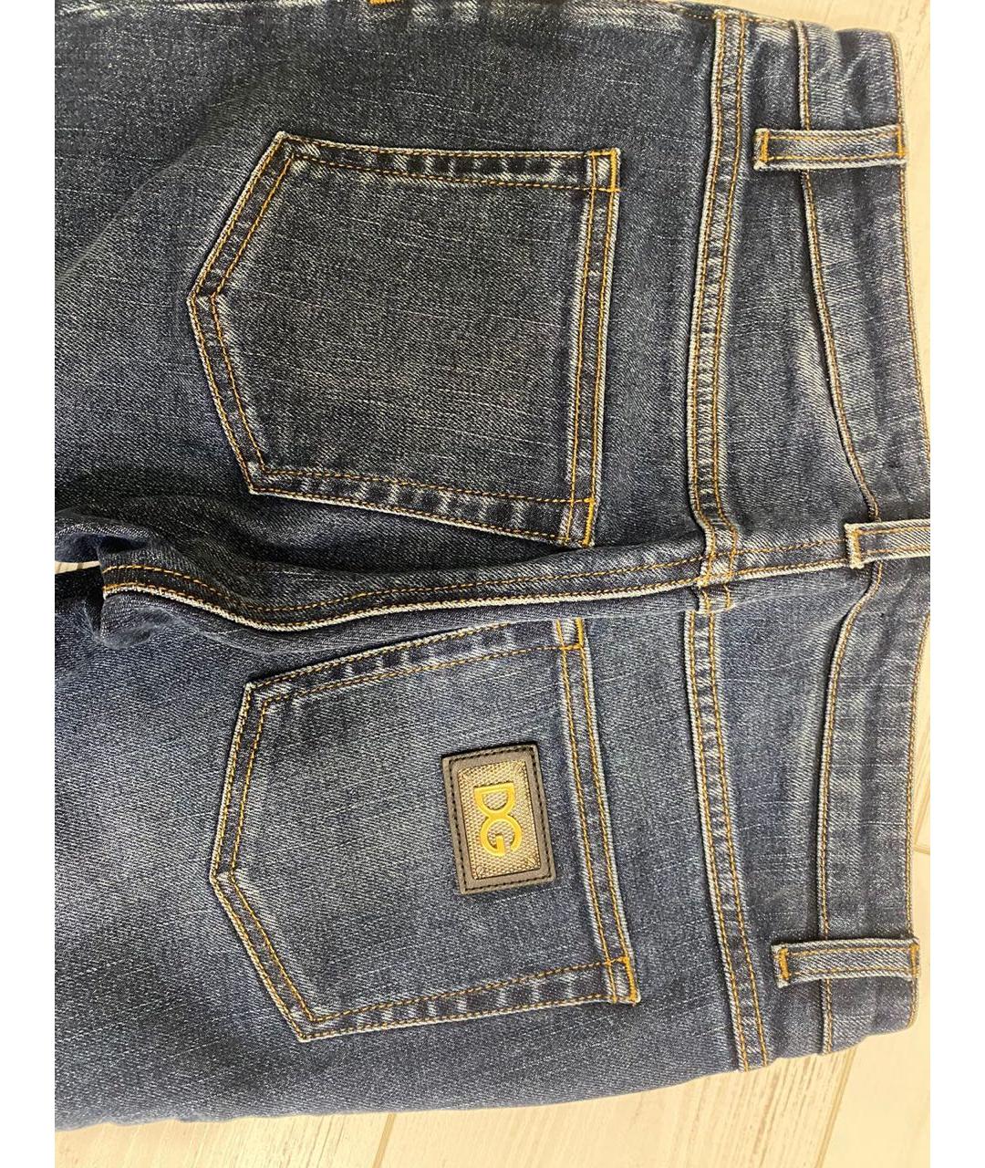 DOLCE&GABBANA Синие прямые джинсы, фото 5