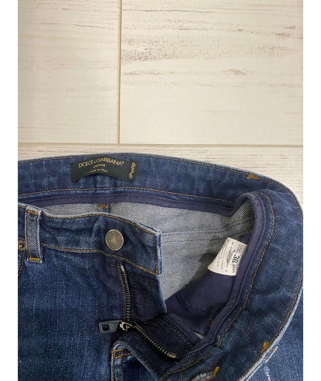 DOLCE&GABBANA Синие прямые джинсы, фото 3