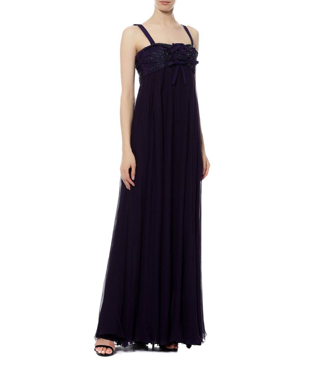 CHRISTIAN DIOR PRE-OWNED Фиолетовое шелковое вечернее платье, фото 4