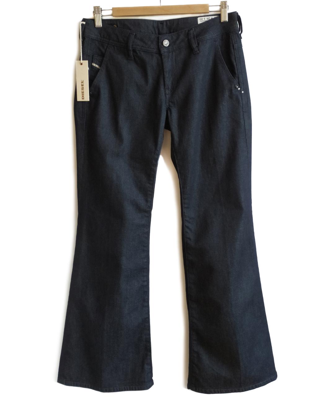 DIESEL Темно-синие хлопко-эластановые джинсы клеш, фото 5