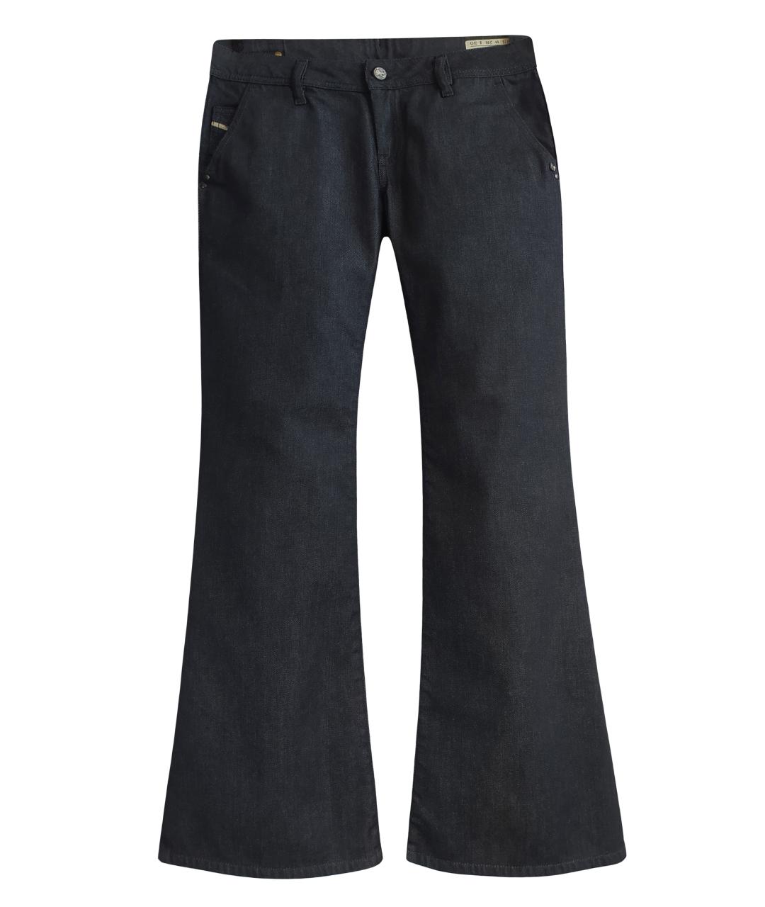 DIESEL Темно-синие хлопко-эластановые джинсы клеш, фото 1