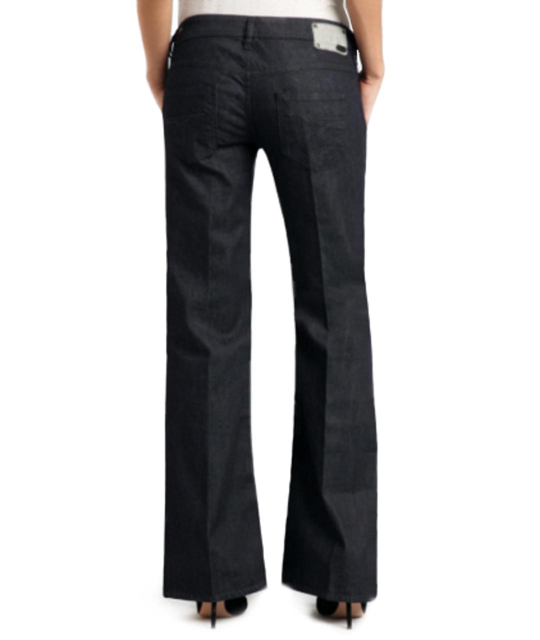 DIESEL Темно-синие хлопко-эластановые джинсы клеш, фото 3