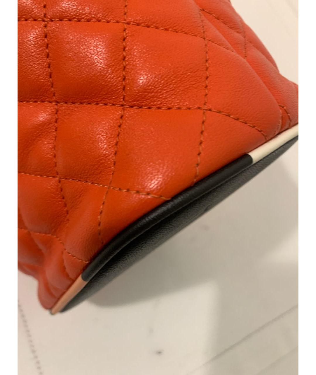 CHANEL Оранжевая кожаная сумка через плечо, фото 8