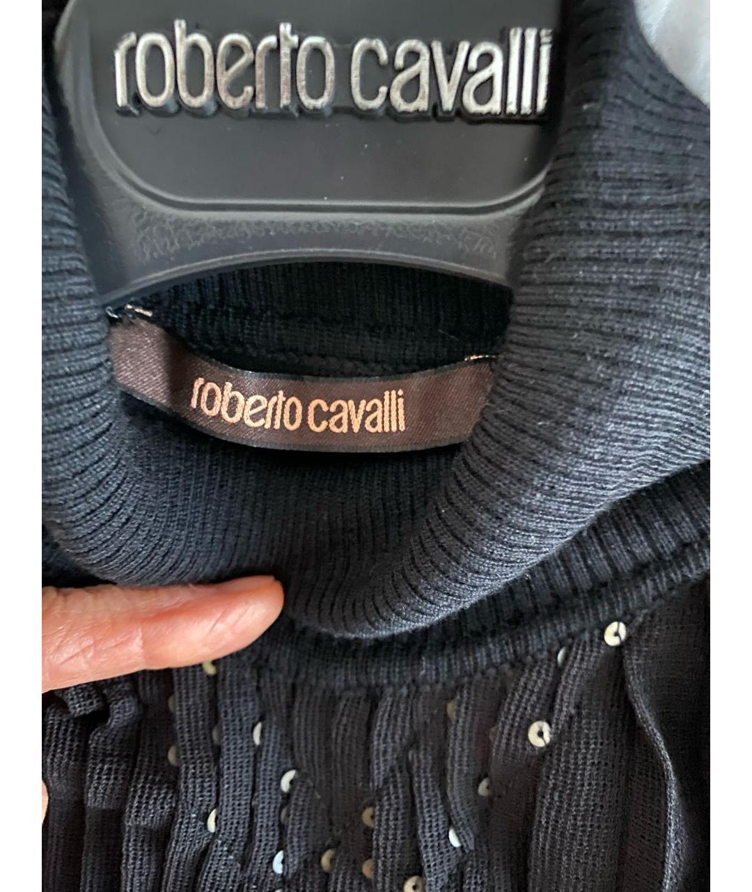 ROBERTO CAVALLI Черная полиэстеровая блузы, фото 3