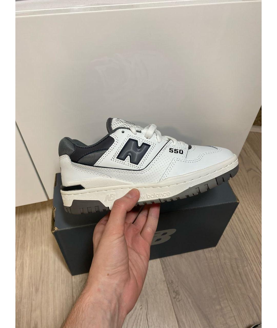 NEW BALANCE Белые кожаные кроссовки, фото 2