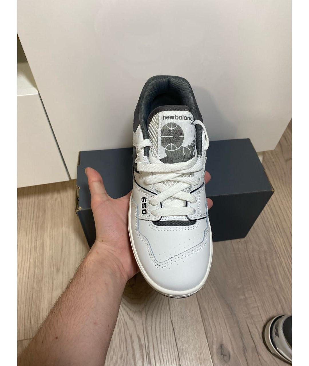 NEW BALANCE Белые кожаные кроссовки, фото 3