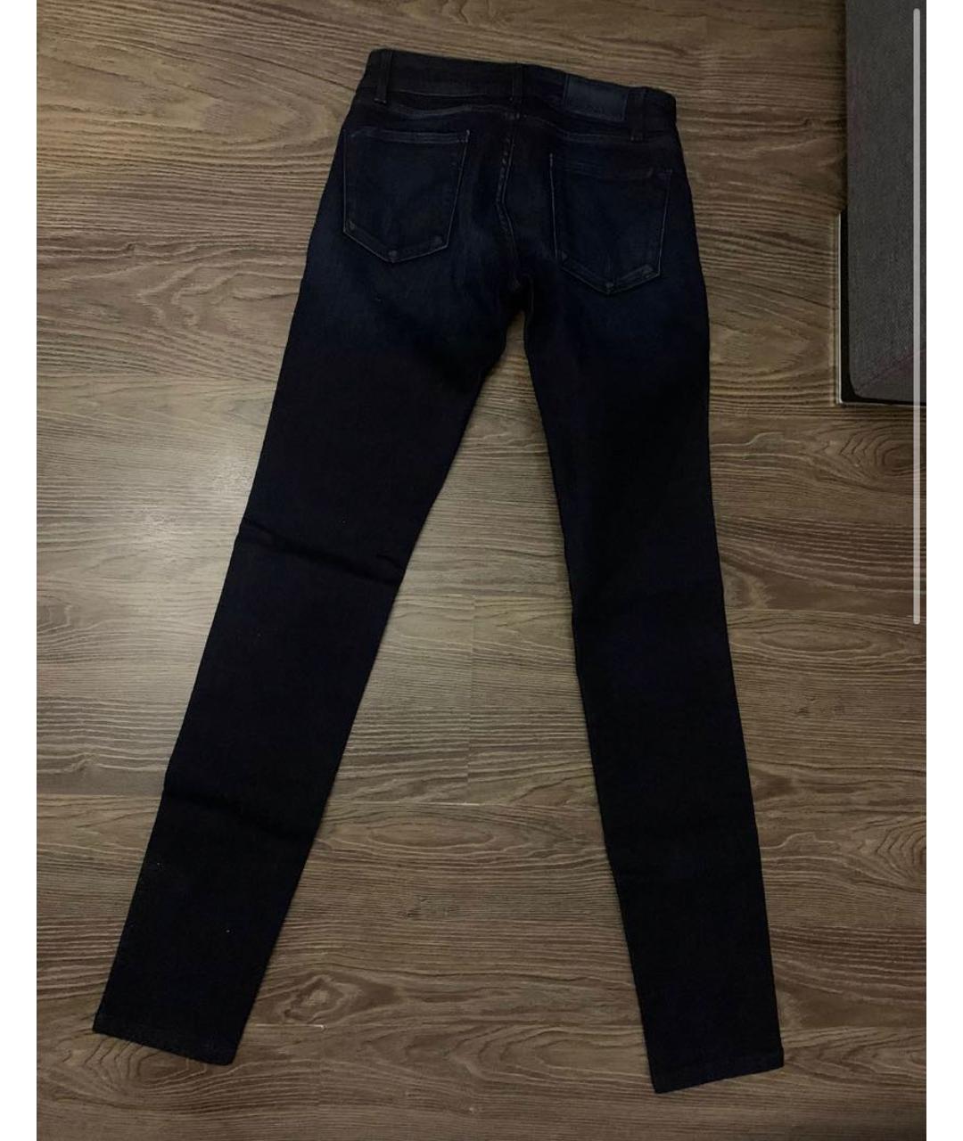 CALVIN KLEIN JEANS Темно-синие хлопко-эластановые джинсы слим, фото 2