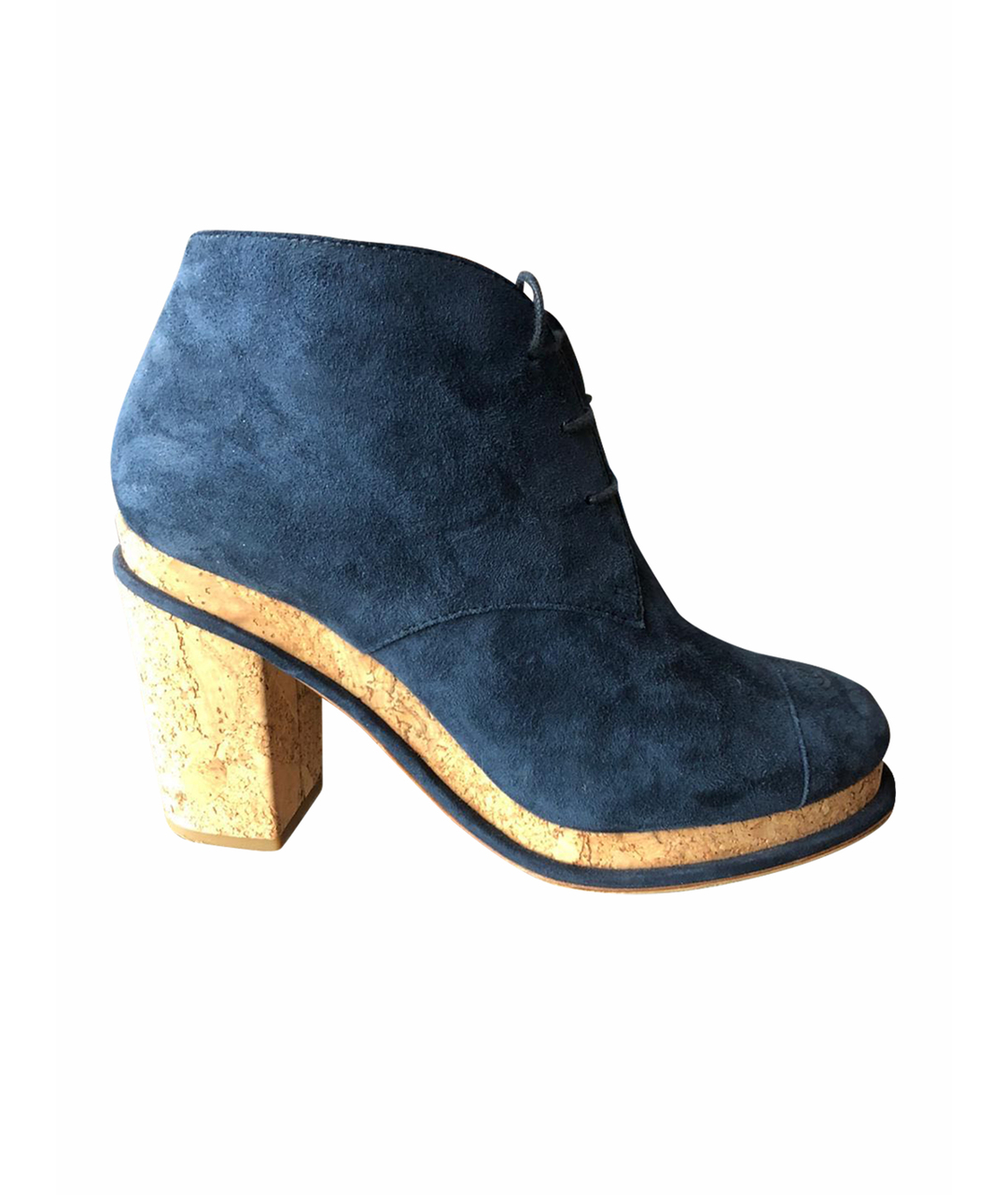 CHANEL PRE-OWNED Синие замшевые ботинки, фото 1