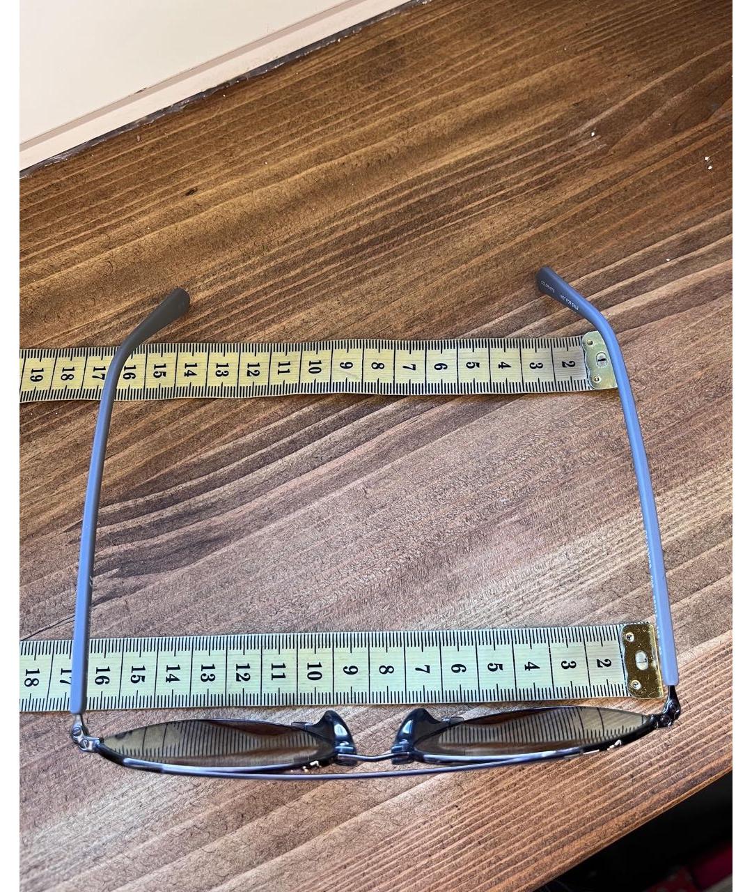 CALVIN KLEIN JEANS Серые металлические солнцезащитные очки, фото 2