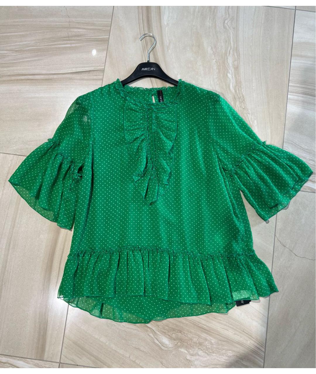 MARC CAIN Зеленая полиэстеровая блузы, фото 7