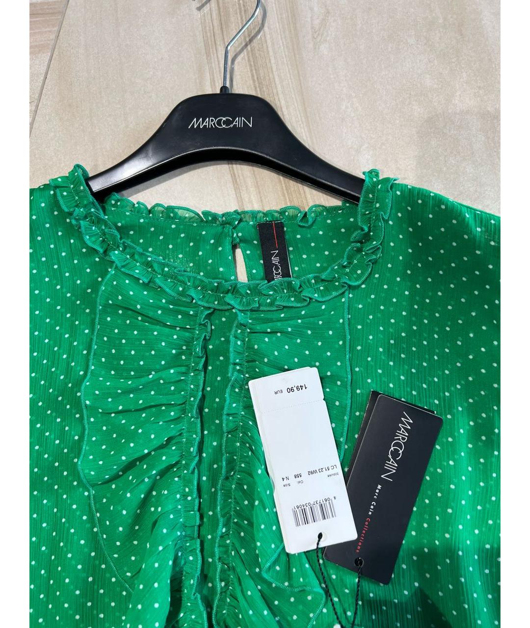 MARC CAIN Зеленая полиэстеровая блузы, фото 3