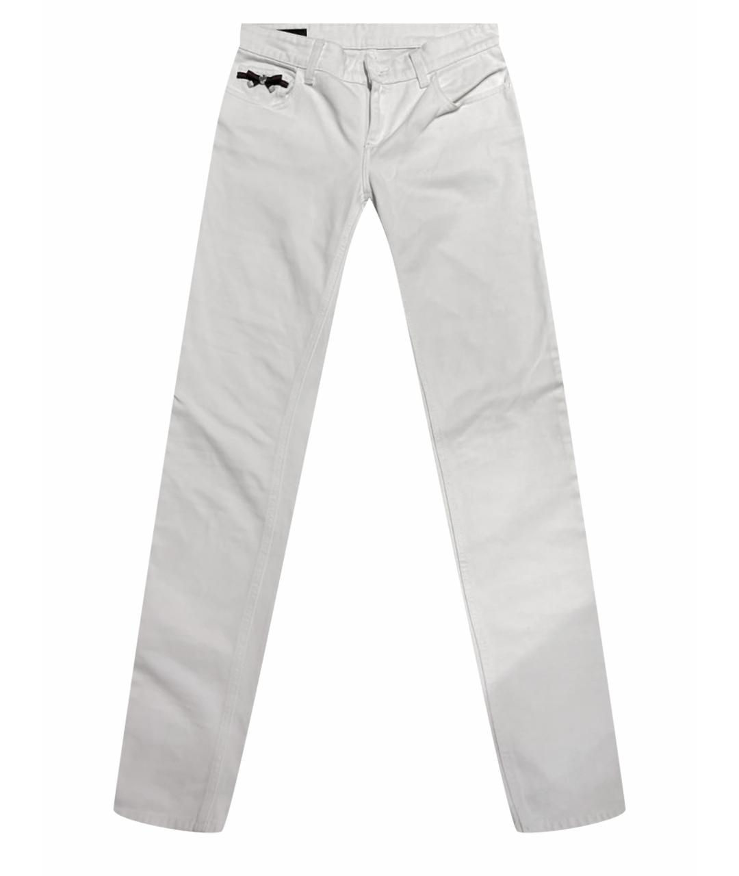 GUCCI Белые хлопковые джинсы слим, фото 1