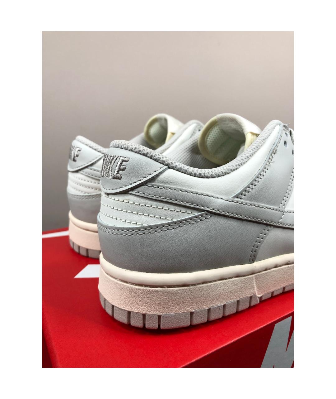 NIKE Серые кожаные кроссовки, фото 5