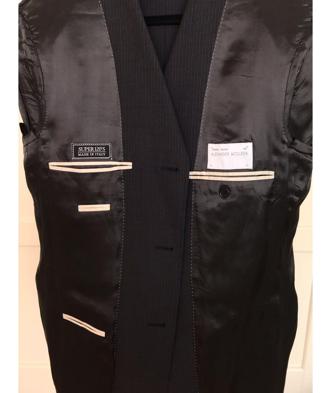 ALEXANDER MCQUEEN Серый шерстяной пиджак, фото 4
