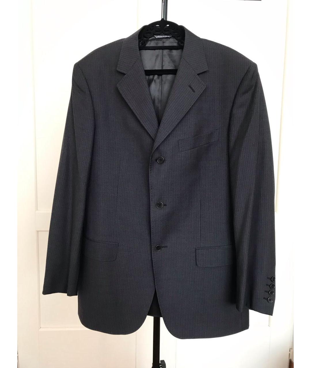 ALEXANDER MCQUEEN Серый шерстяной пиджак, фото 7