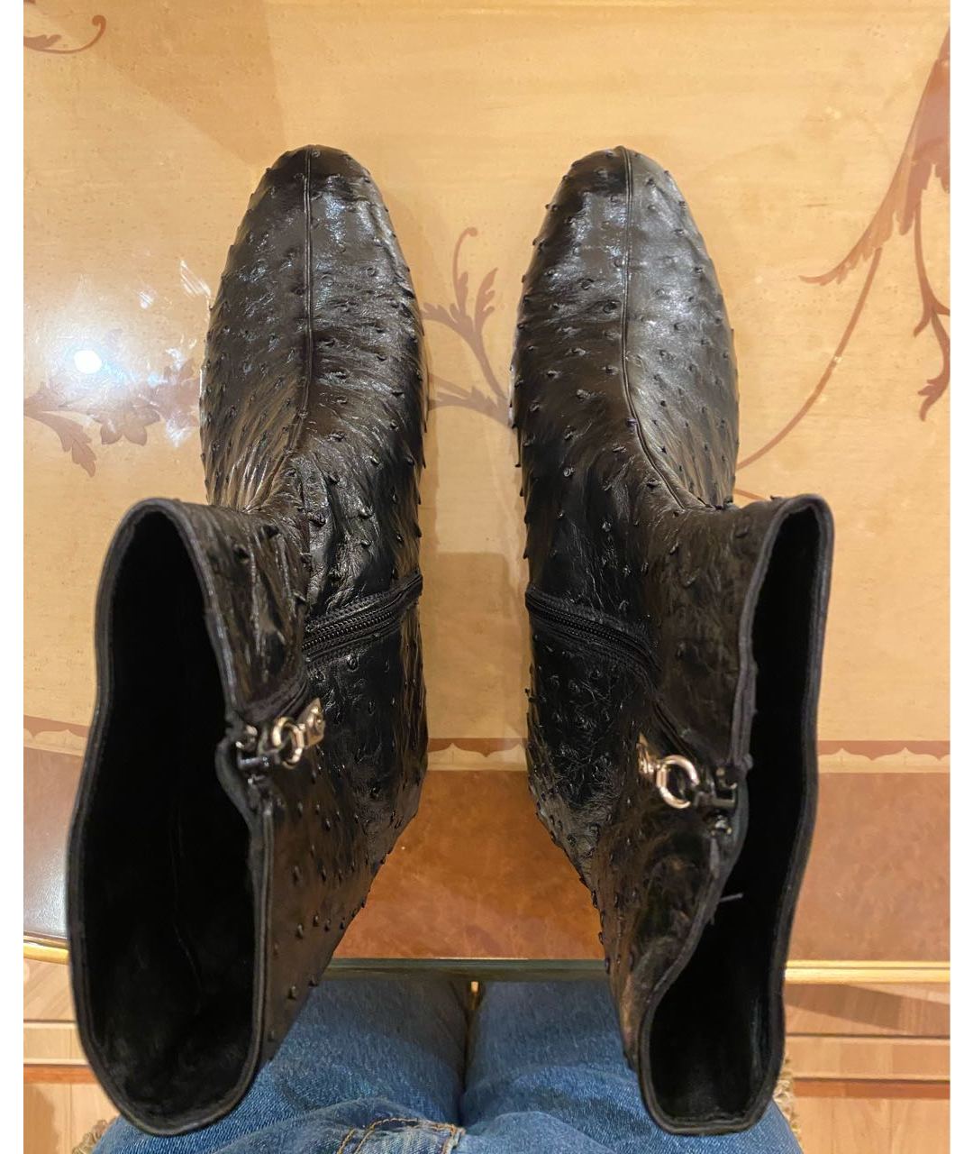 BRIONI Черные высокие ботинки из экзотической кожи, фото 3