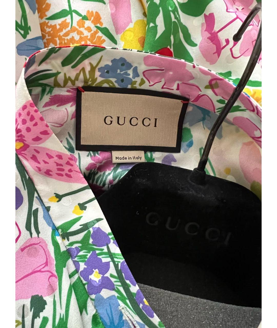 GUCCI Мульти шелковое платье, фото 4