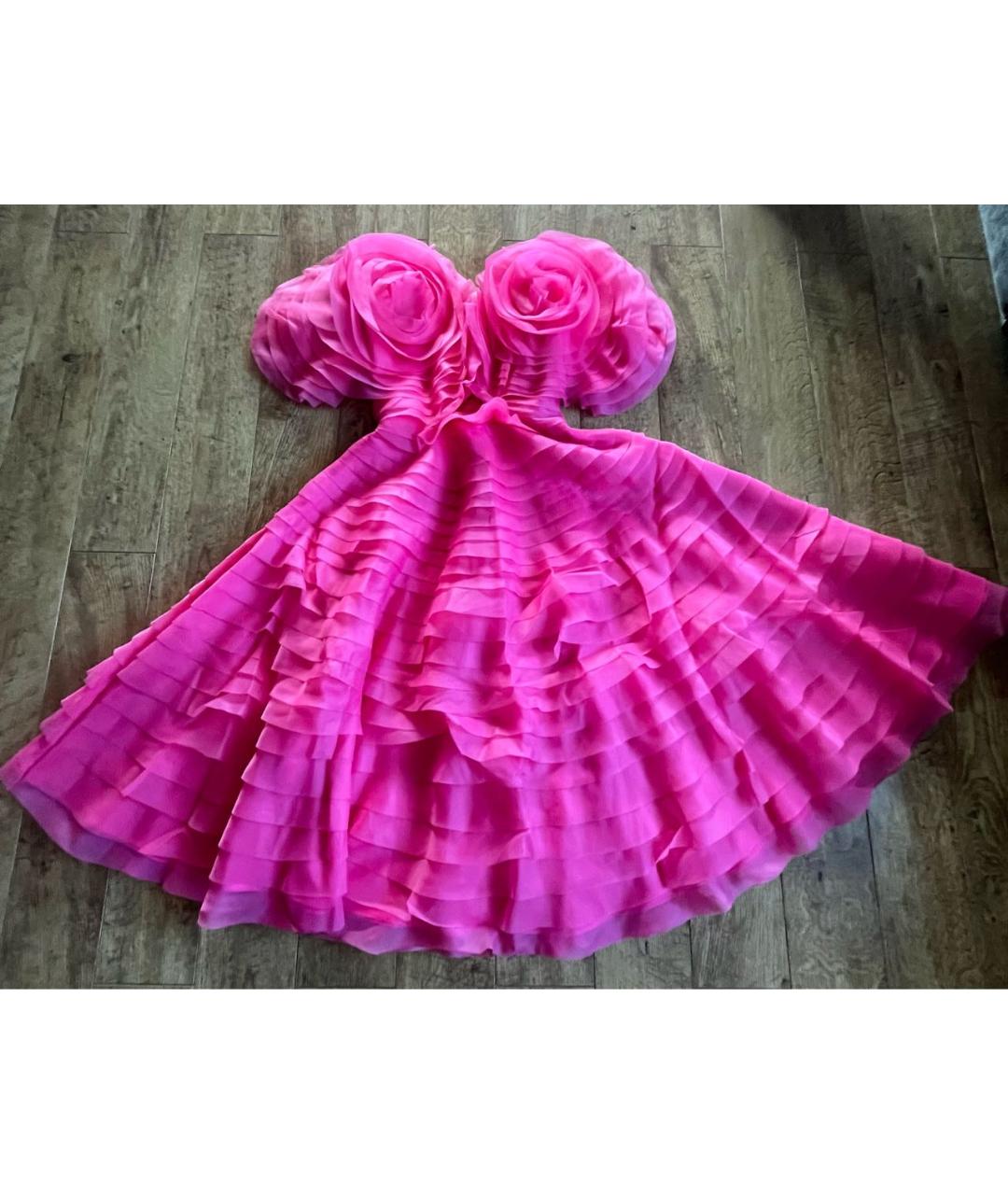AJE Розовое хлопковое вечернее платье, фото 8