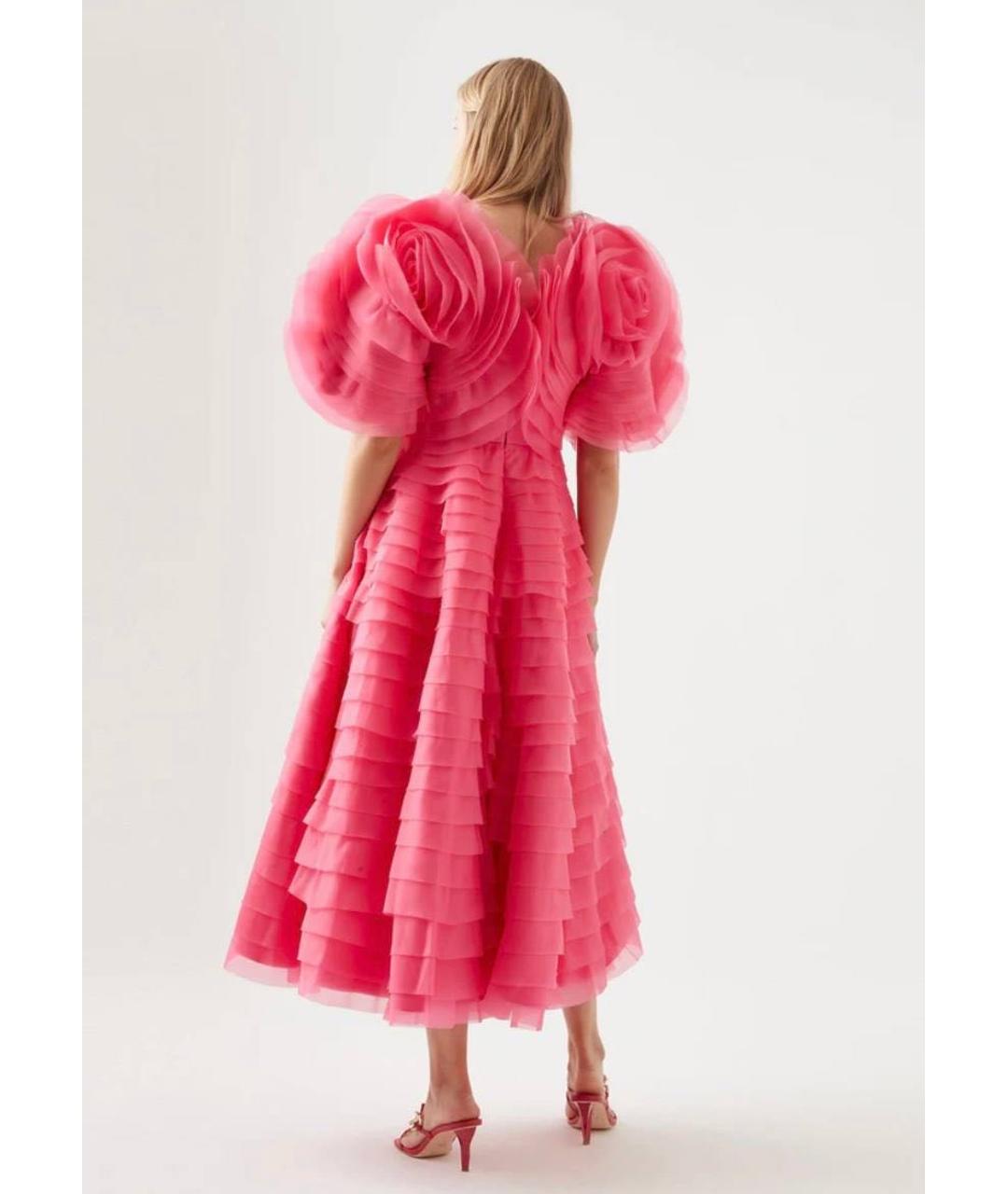AJE Розовое хлопковое вечернее платье, фото 2