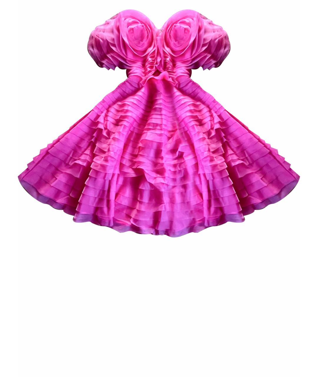 AJE Розовое хлопковое вечернее платье, фото 1
