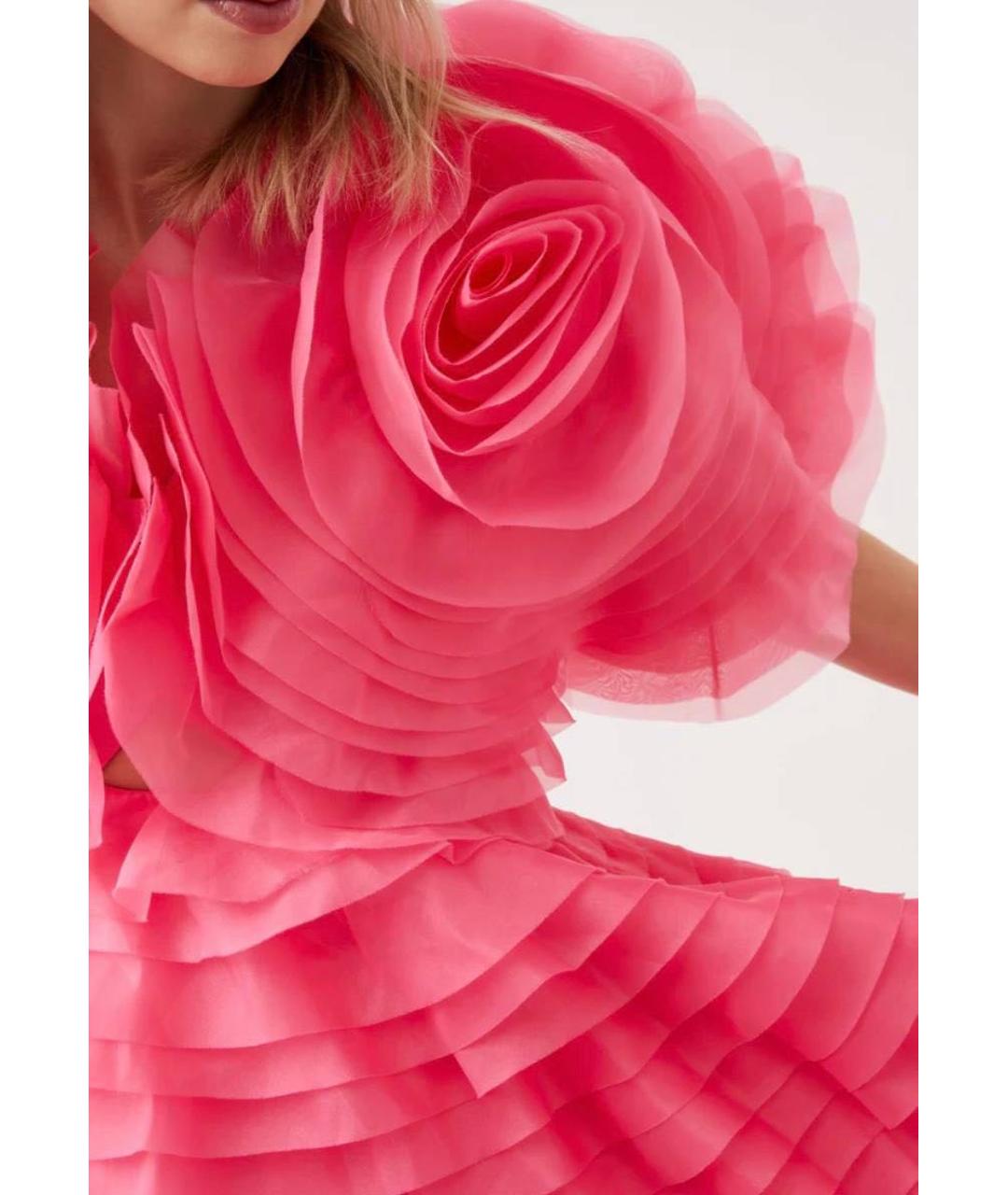 AJE Розовое хлопковое вечернее платье, фото 5