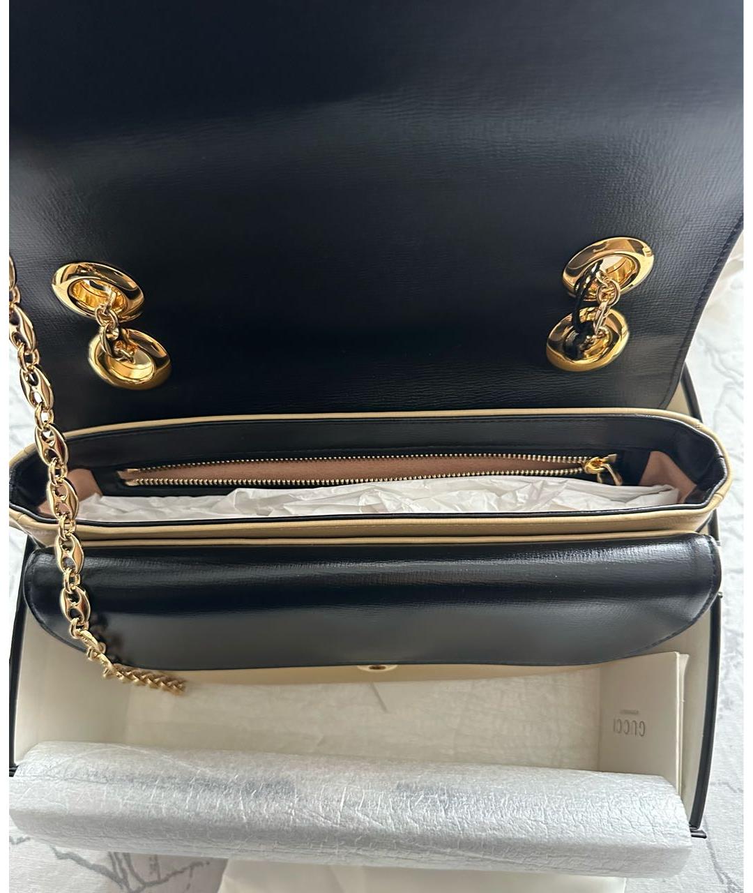 GUCCI Бежевая кожаная сумка через плечо, фото 4