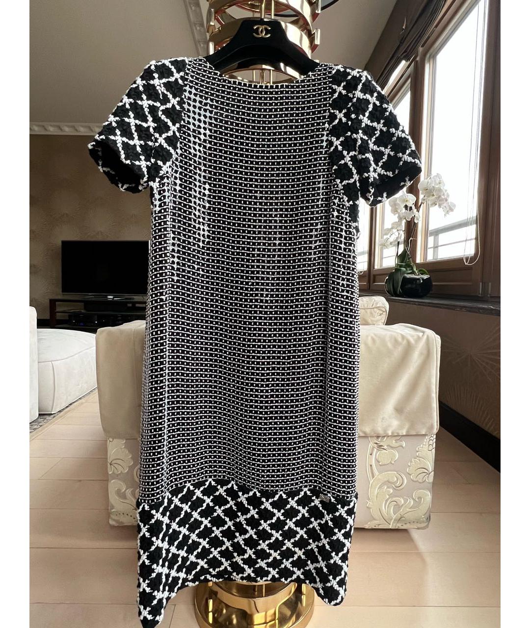 CHANEL Черное твидовое коктейльное платье, фото 9