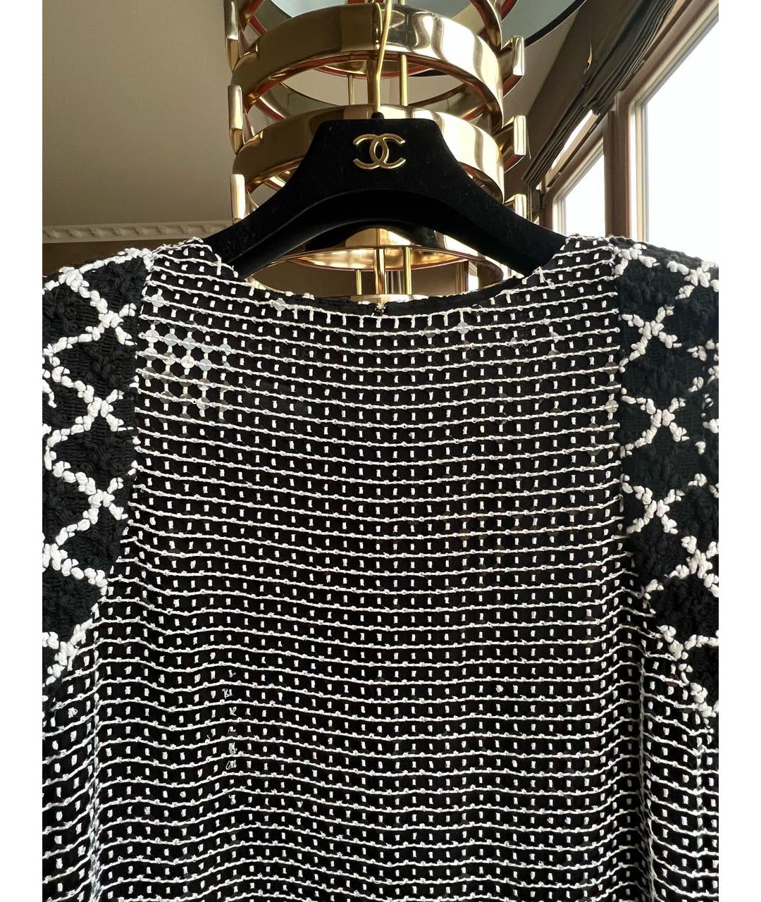 CHANEL Черное твидовое коктейльное платье, фото 3