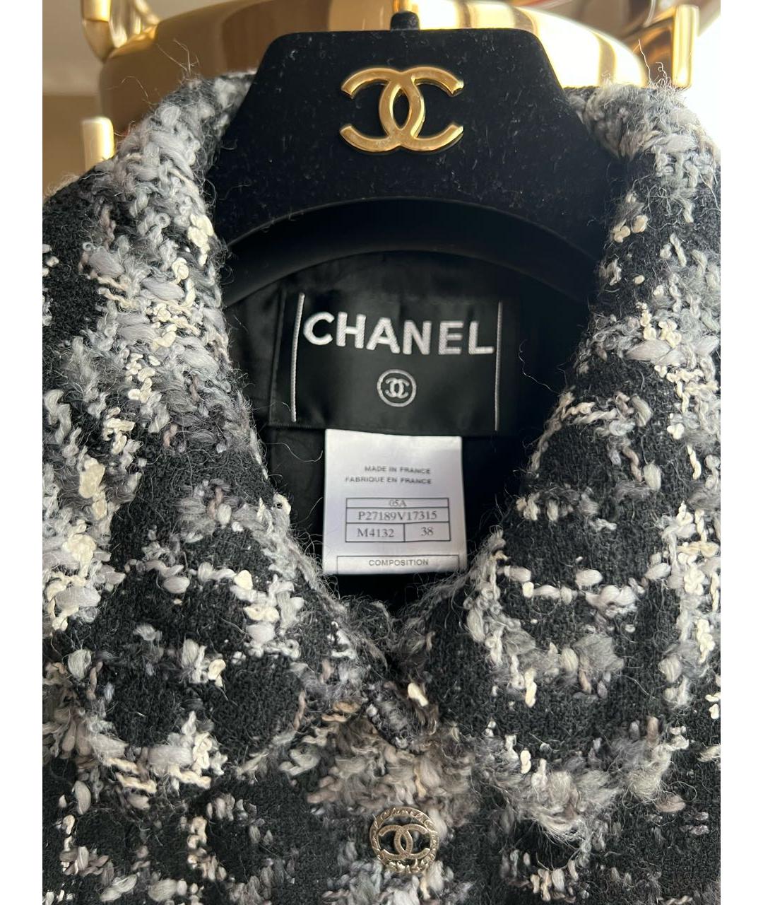 CHANEL Черный твидовый костюм с юбками, фото 3