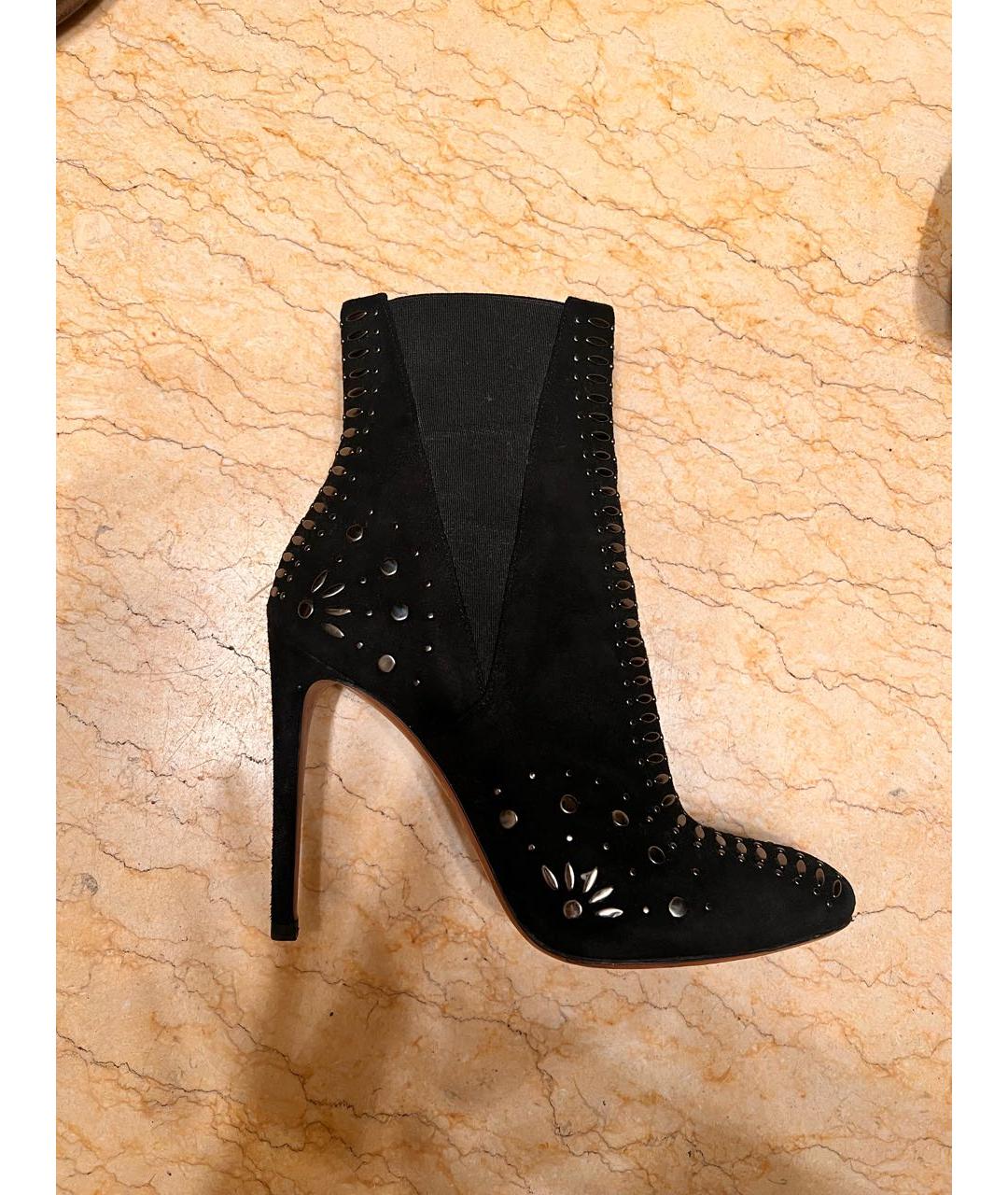 ALAIA Черные кожаные ботильоны, фото 8