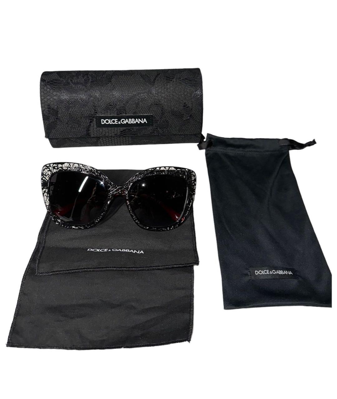 DOLCE&GABBANA Черные металлические солнцезащитные очки, фото 9