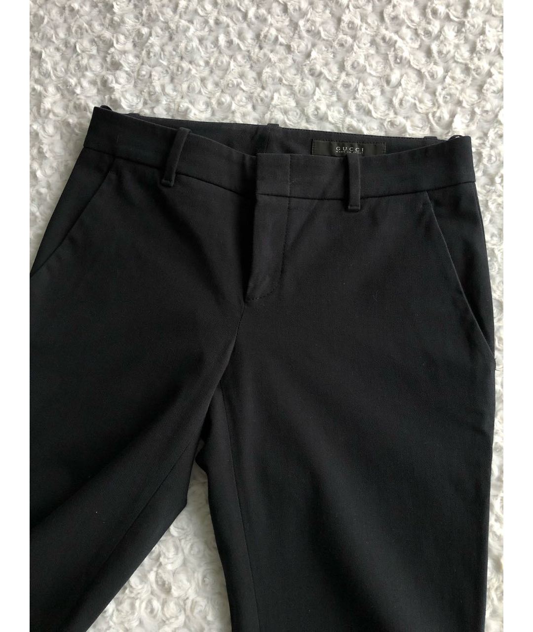GUCCI Черные хлопко-эластановые брюки узкие, фото 2
