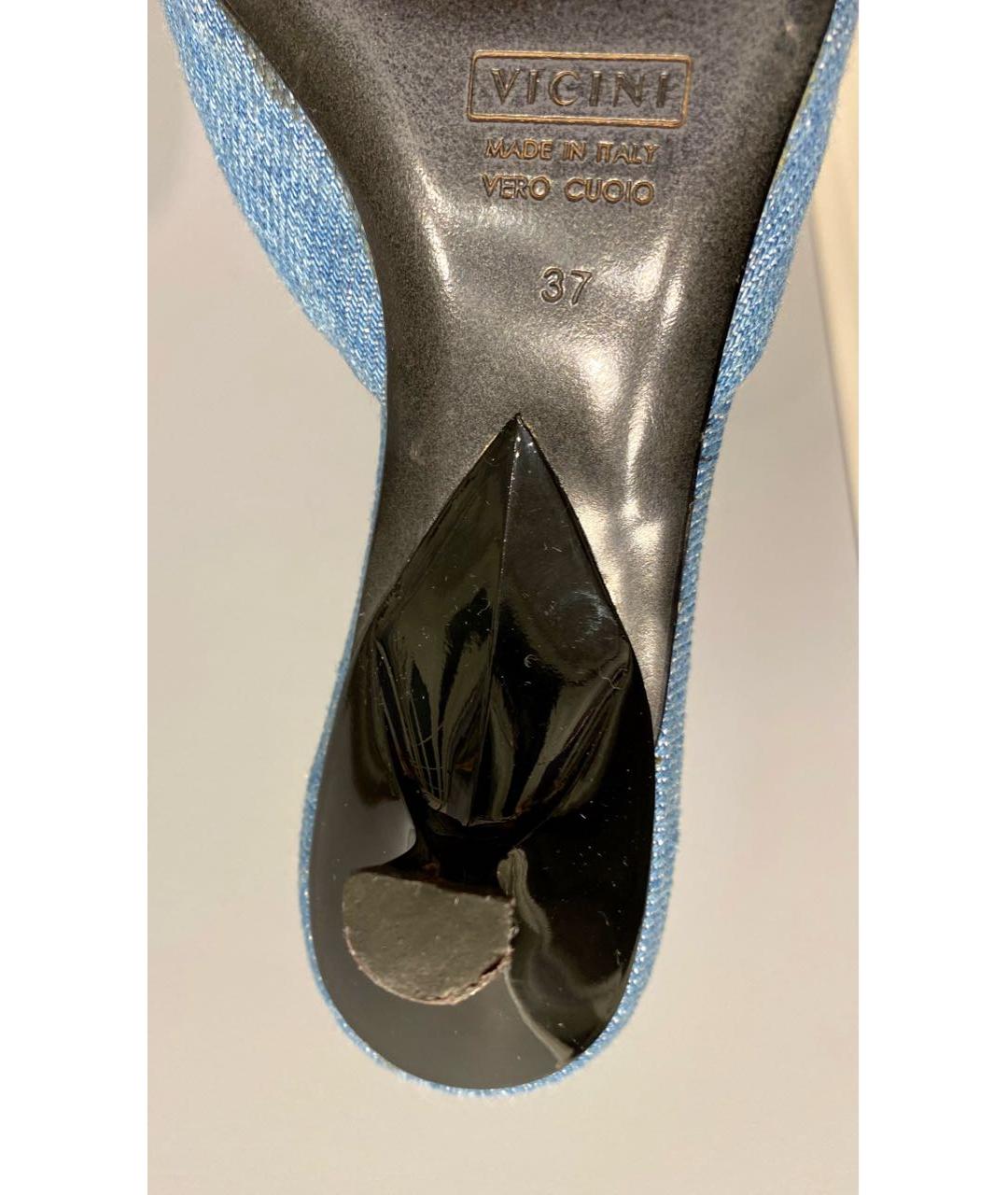GIUSEPPE ZANOTTI DESIGN Голубые кожаные мюли, фото 5